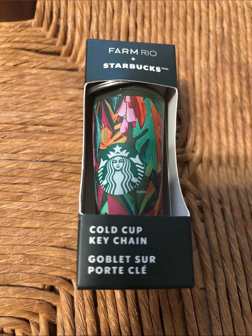 FARM Rio x Starbucks Multicolor Tropical Cold Cup Key Chain Bag Charm